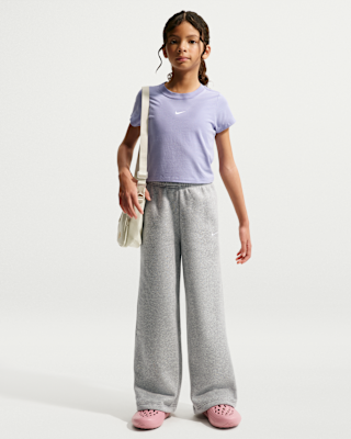 Nike Sportswear Studio Fleece Girls' Open-Hem Trousers. Nike ZA